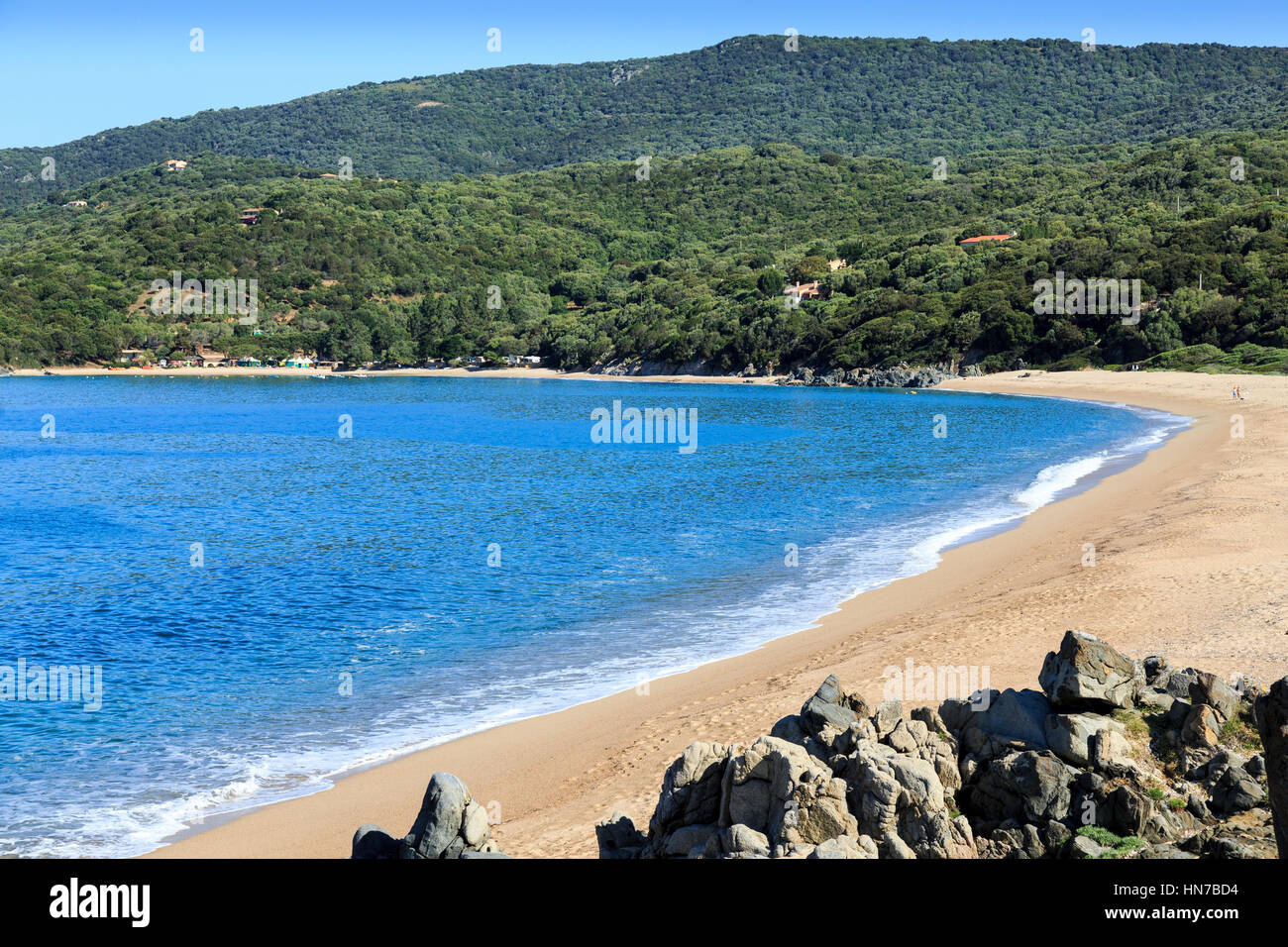 Valinco Strand in der Nähe von Olmeto, Korsika, Frankreich Stockfoto