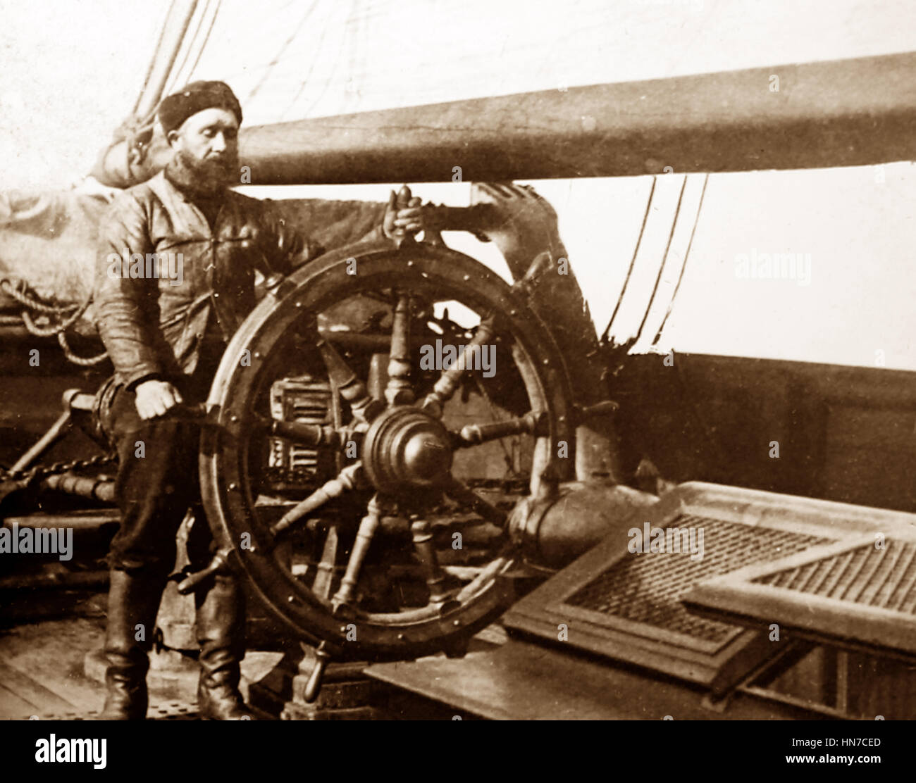 Walfang-Boot-Besatzung in der Arktis - viktorianischen Zeit Stockfoto