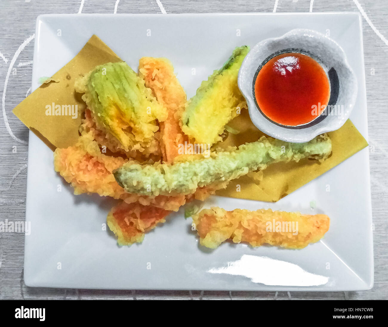 Gebratene Garnelen-tempura Stockfoto