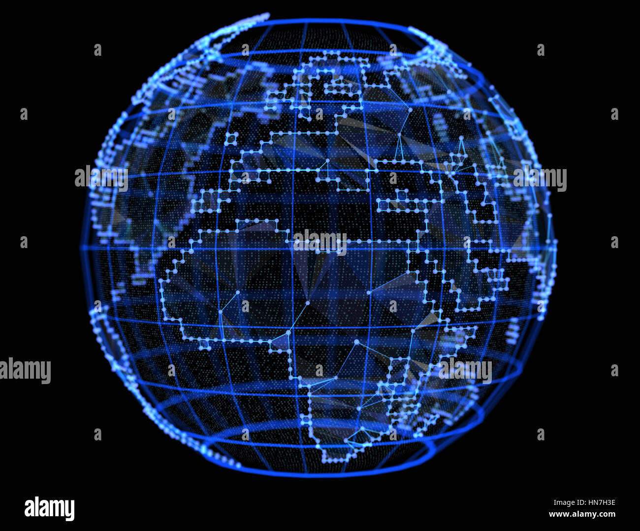 Digital Planet-TK-Netze des Internets Stockfoto