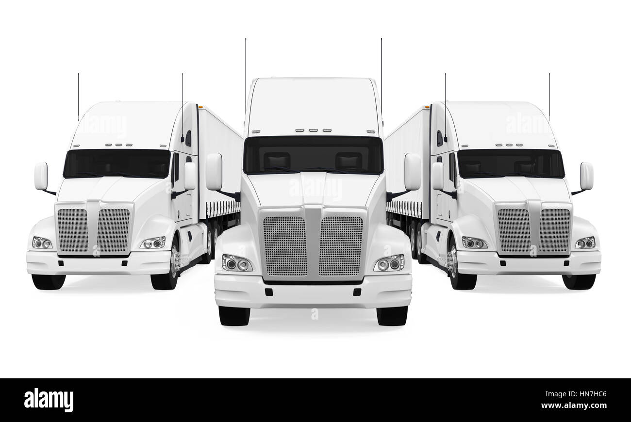 Flotte von Güterverkehr isoliert Stockfoto