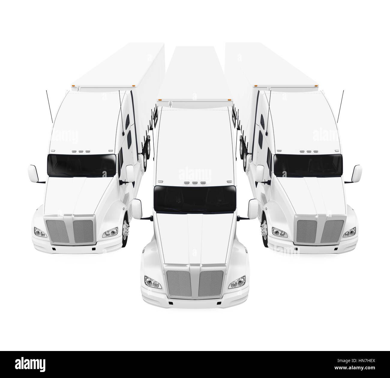 Flotte von Güterverkehr isoliert Stockfoto