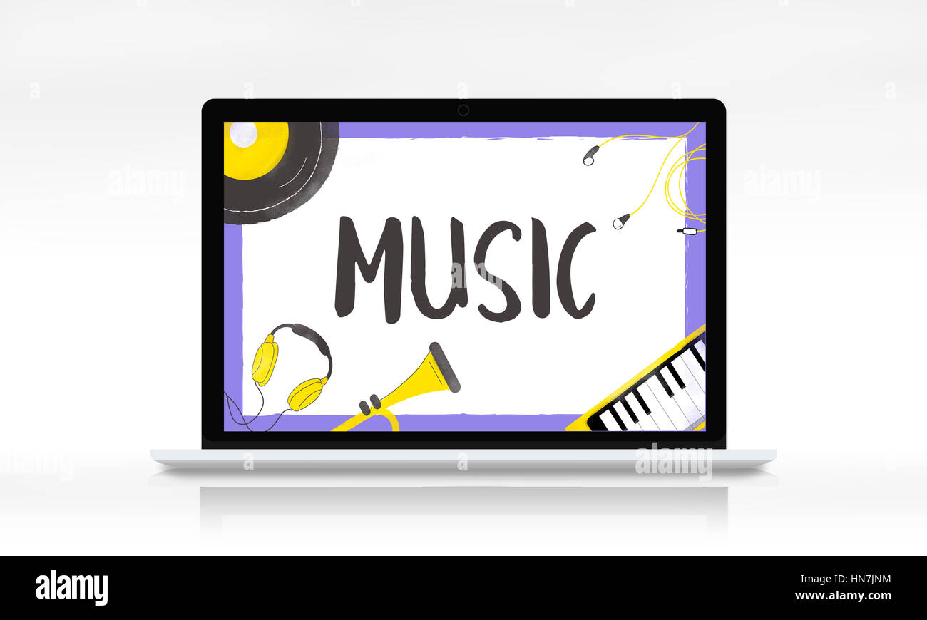 Musik Pop Jazz Hiphop-Melodie Stockfoto