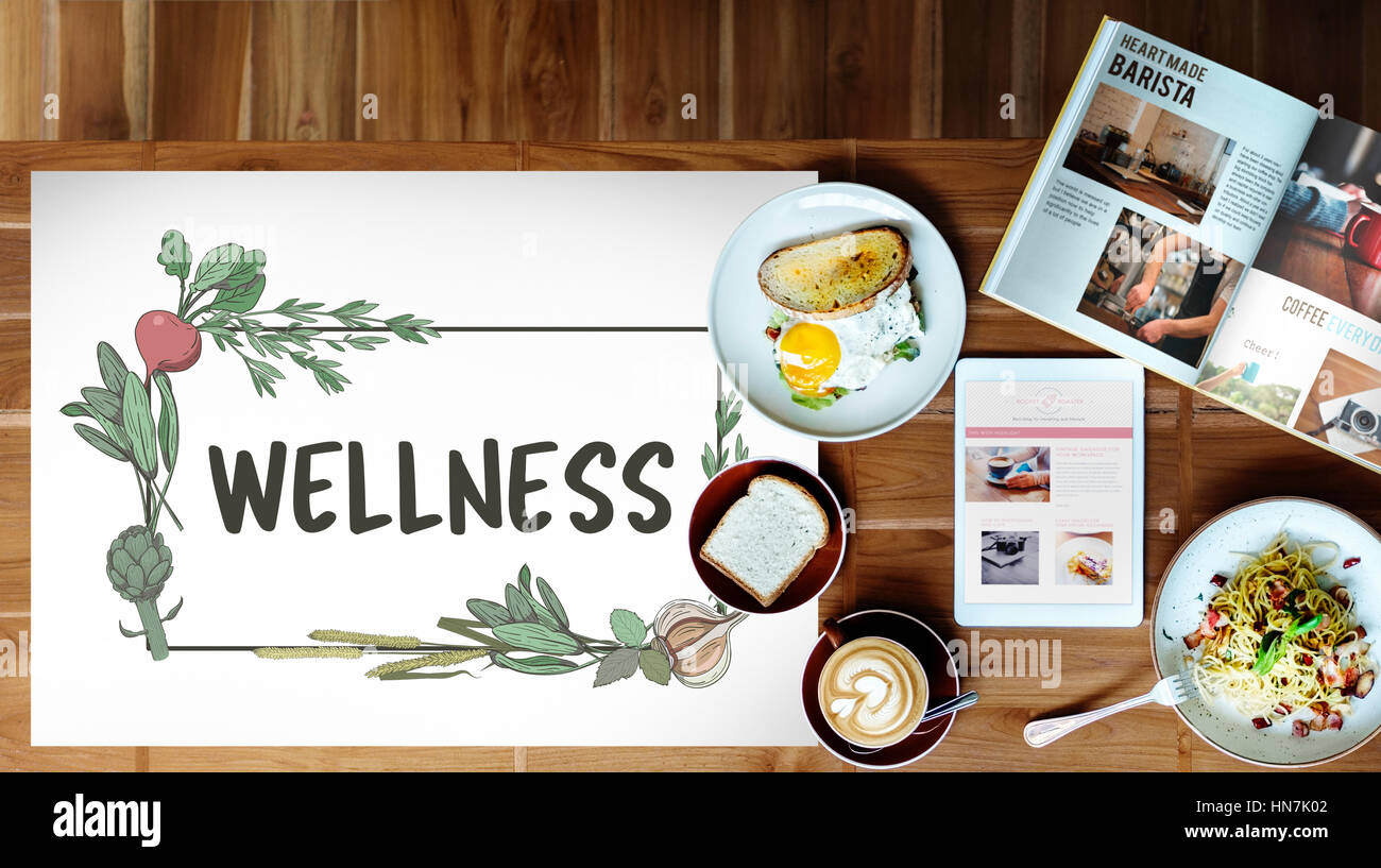 Ernährung gesundes natürliches Rezept Wellness Food Konzept Stockfoto