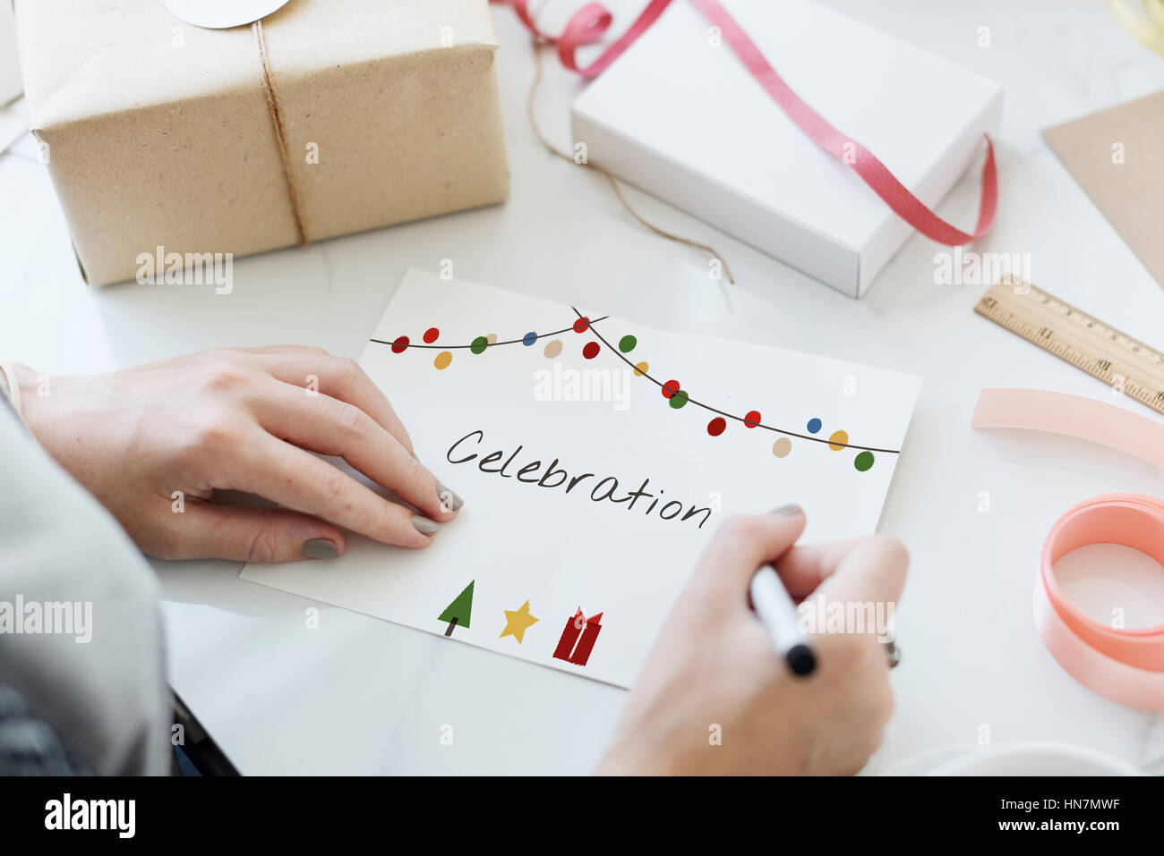 Christmas Celebration Party Xmas Konzept Stockfoto