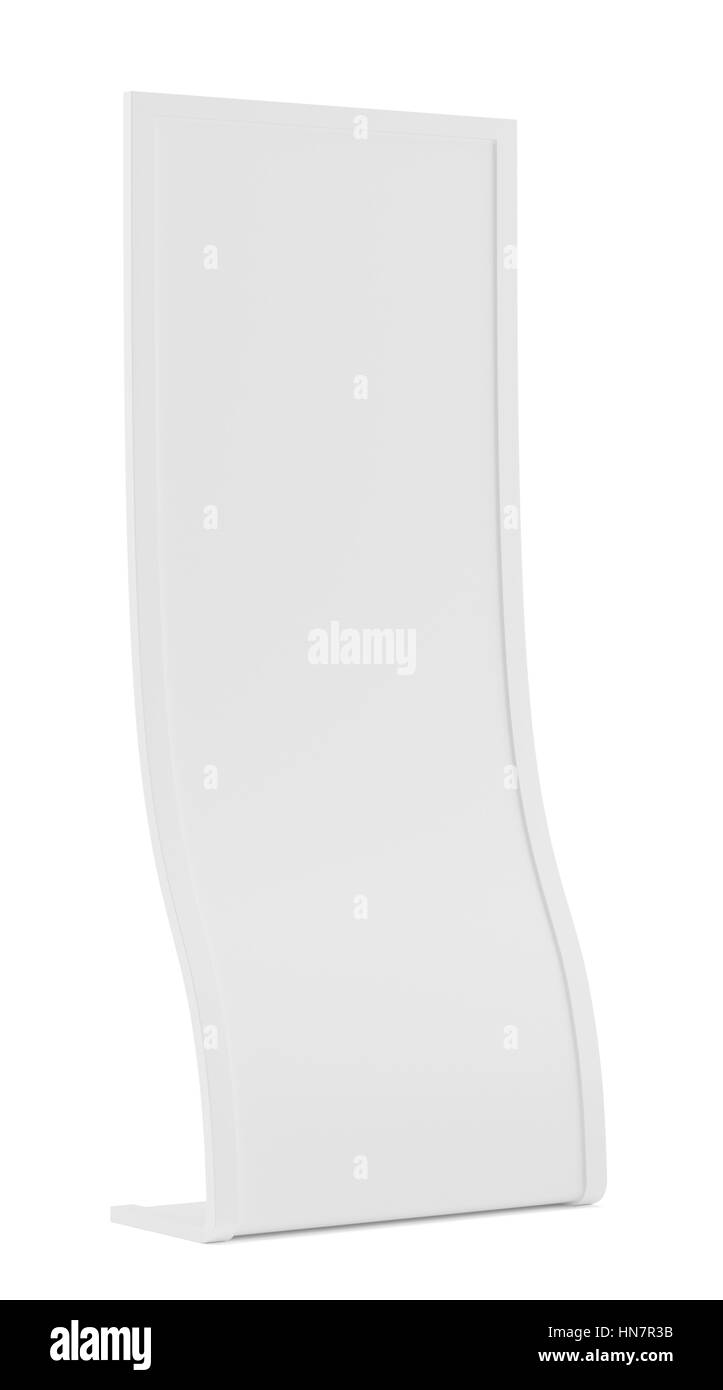 Pop-up Display auf weißem Hintergrund. 3D-Rendering Stockfoto
