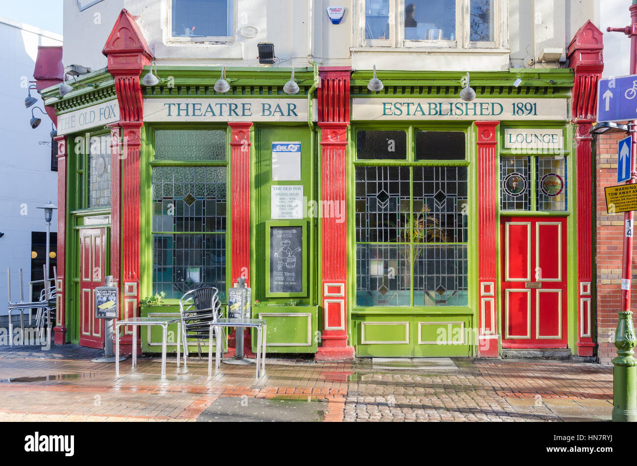 Der alte Fuchs Theaterbar in Hurst Street, Birmingham Stockfoto
