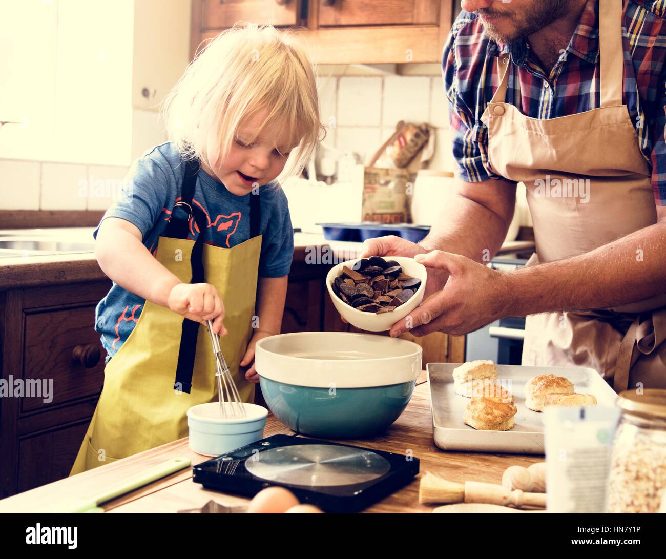 Kinder Kochkurs Backen Konzept Stockfoto