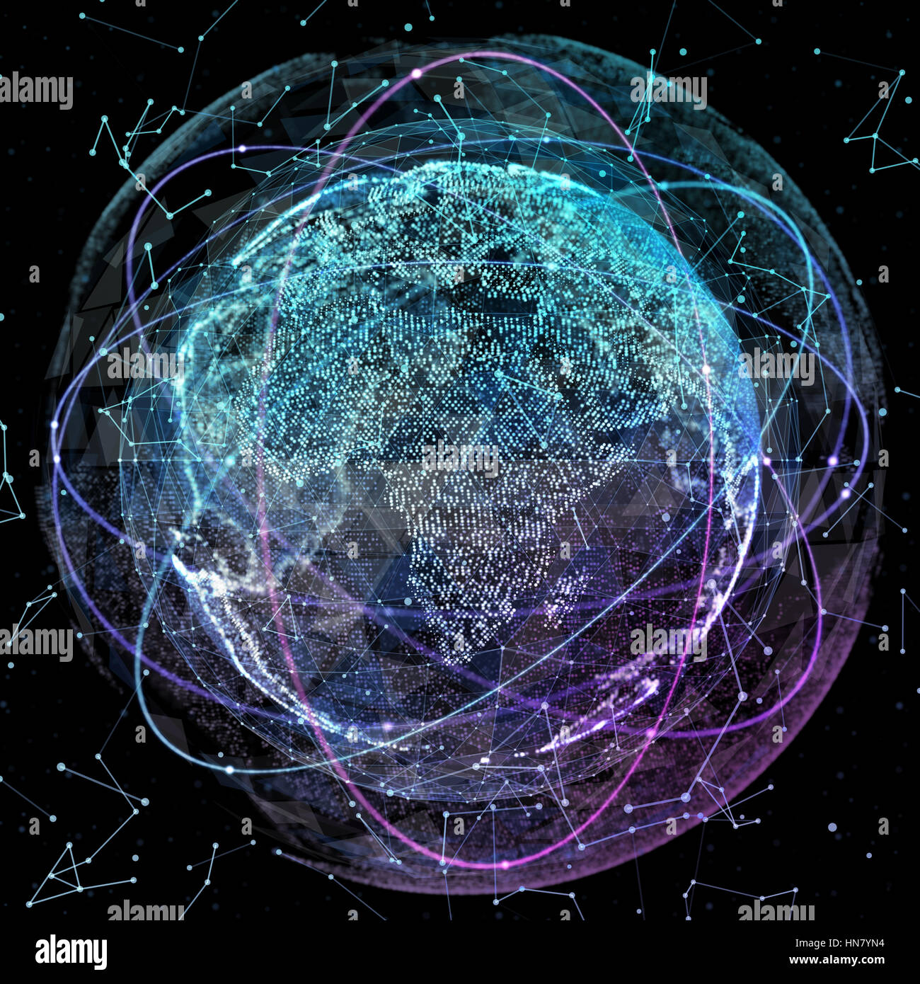 Globales Netzwerk Internet-Technologien. Stockfoto