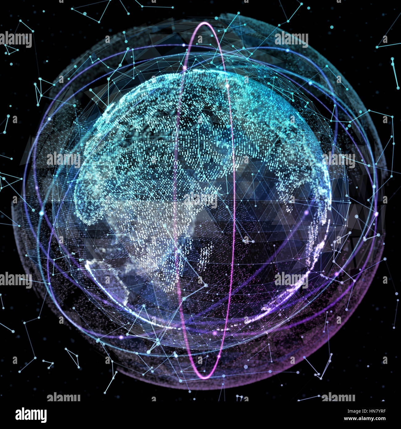 Globales Netzwerk Internet-Technologien. Stockfoto