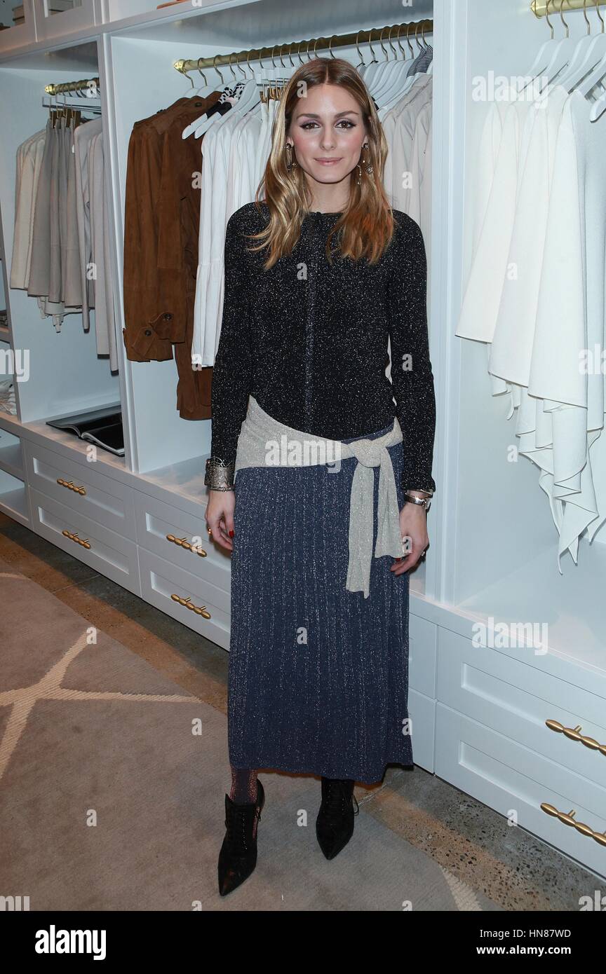 New York, NY, USA. 9. Februar 2017. Banana Republic globalen Stil Botschafter Olivia Palermo feiert den Start ihrer Pop-ups für die Marke auf der New York Fashion Week im Banana Republic SoHo am 9. Februar 2017 in New York City. Stockfoto