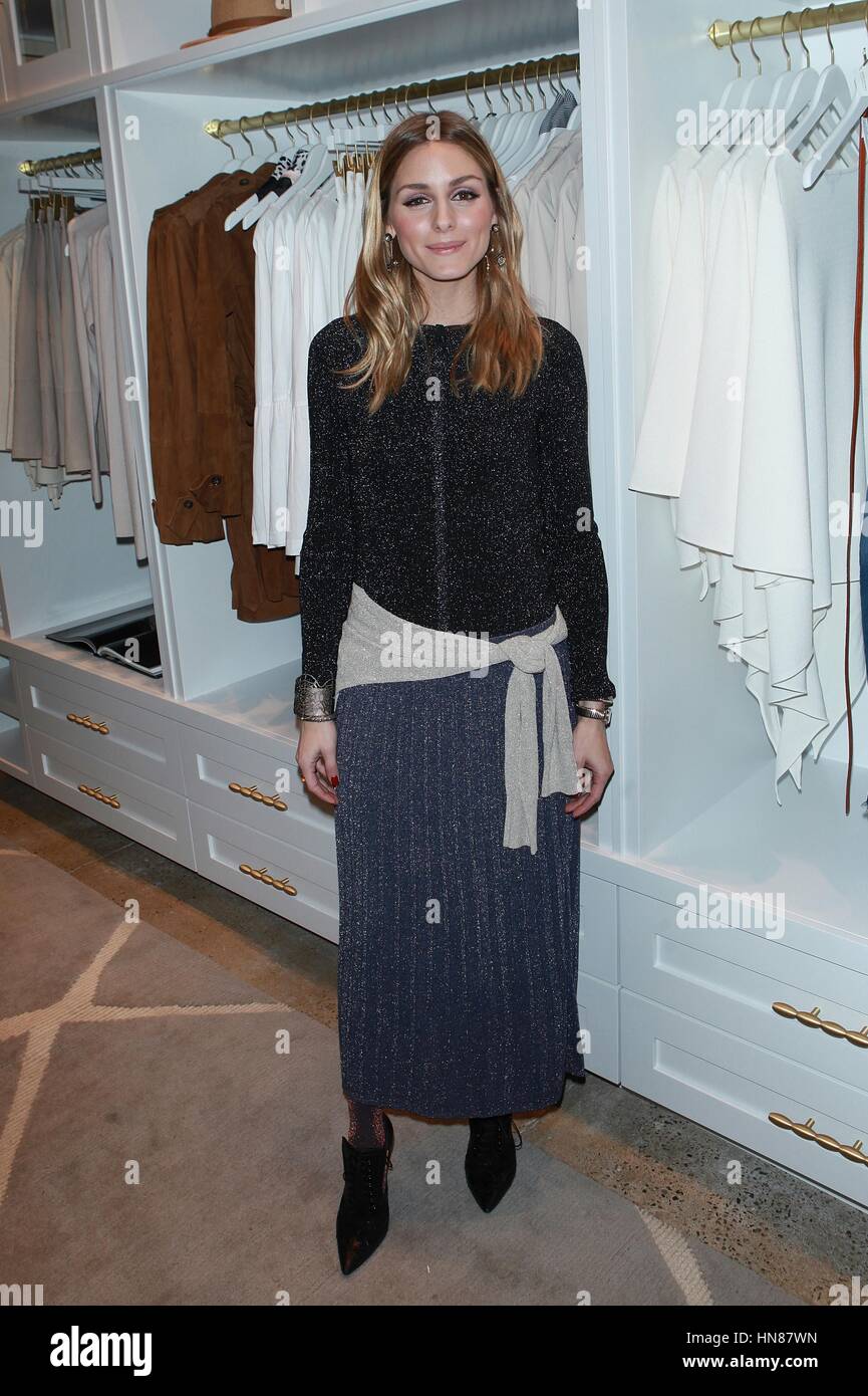 New York, NY, USA. 9. Februar 2017. Banana Republic globalen Stil Botschafter Olivia Palermo feiert den Start ihrer Pop-ups für die Marke auf der New York Fashion Week im Banana Republic SoHo am 9. Februar 2017 in New York City. Stockfoto