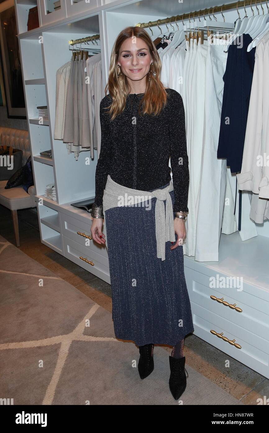 New York, NY, USA. 9. Februar 2017. Banana Republic globalen Stil Botschafter Olivia Palermo feiert den Start ihrer Pop-ups für die Marke auf der New York Fashion Week im Banana Republic SoHo am 9. Februar 2017 in New York City. Stockfoto