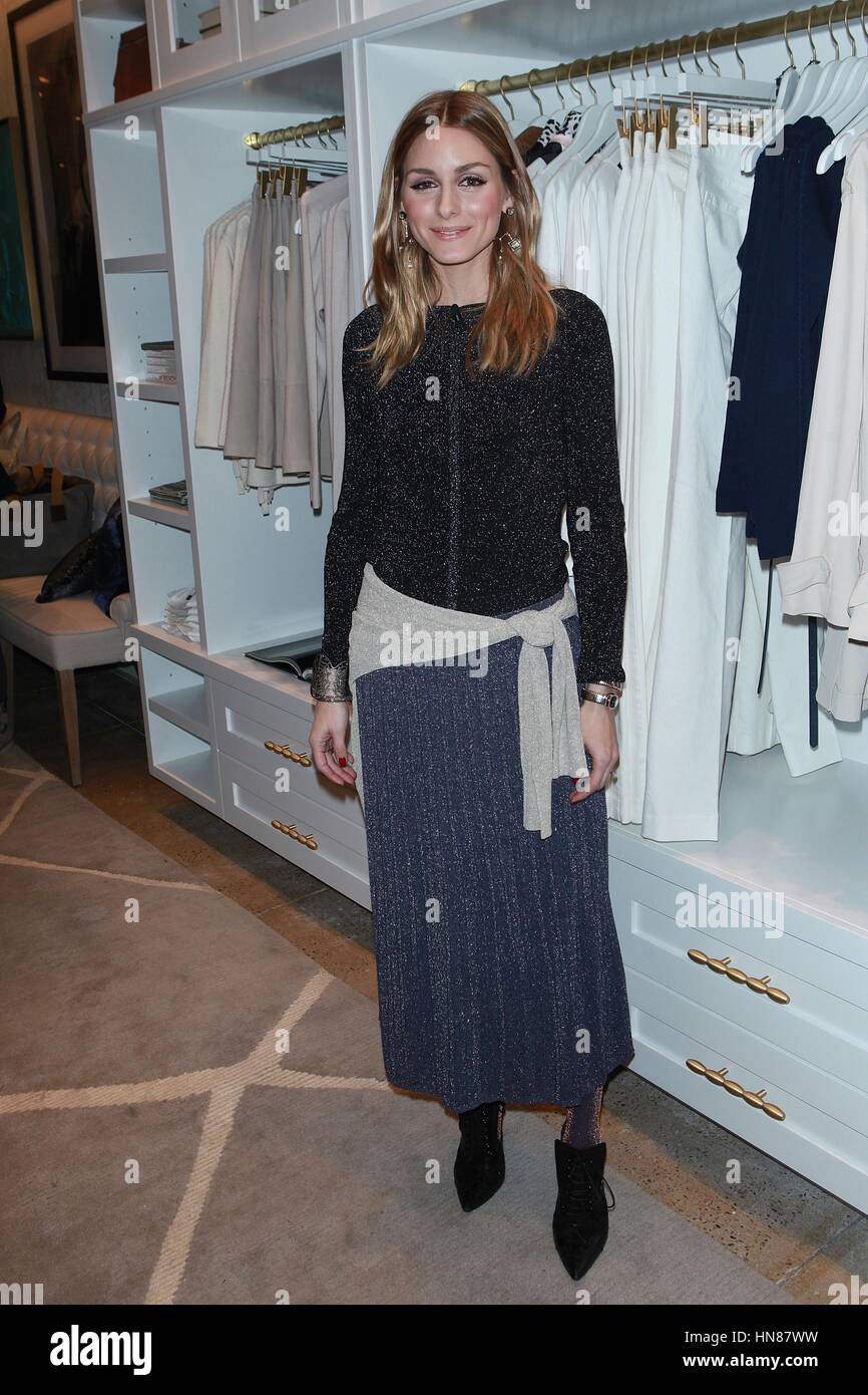 New York, NY, USA. 9. Februar 2017. Banana Republic globalen Stil Botschafter Olivia Palermo feiert den Start ihrer Pop-ups für die Marke auf der New York Fashion Week im Banana Republic SoHo am 9. Februar 2017 in New York City. Stockfoto