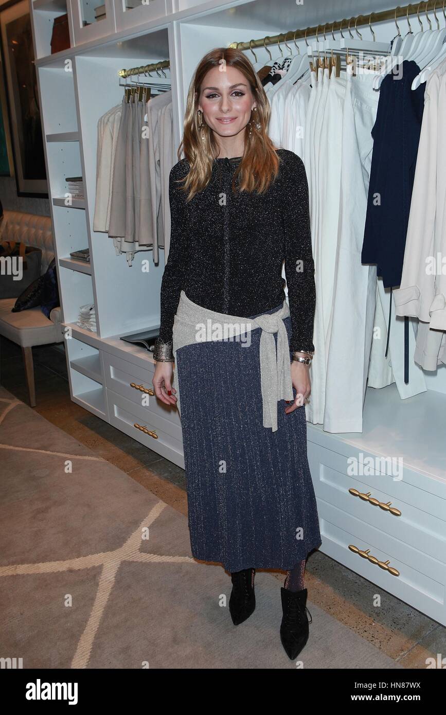 New York, NY, USA. 9. Februar 2017. Banana Republic globalen Stil Botschafter Olivia Palermo feiert den Start ihrer Pop-ups für die Marke auf der New York Fashion Week im Banana Republic SoHo am 9. Februar 2017 in New York City. Stockfoto