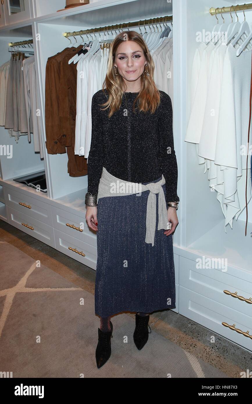 New York, NY, USA. 9. Februar 2017. Banana Republic globalen Stil Botschafter Olivia Palermo feiert den Start ihrer Pop-ups für die Marke auf der New York Fashion Week im Banana Republic SoHo am 9. Februar 2017 in New York City. Stockfoto