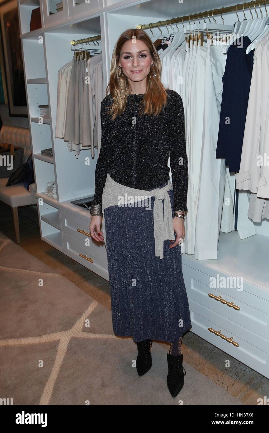 New York, NY, USA. 9. Februar 2017. Banana Republic globalen Stil Botschafter Olivia Palermo feiert den Start ihrer Pop-ups für die Marke auf der New York Fashion Week im Banana Republic SoHo am 9. Februar 2017 in New York City. Stockfoto