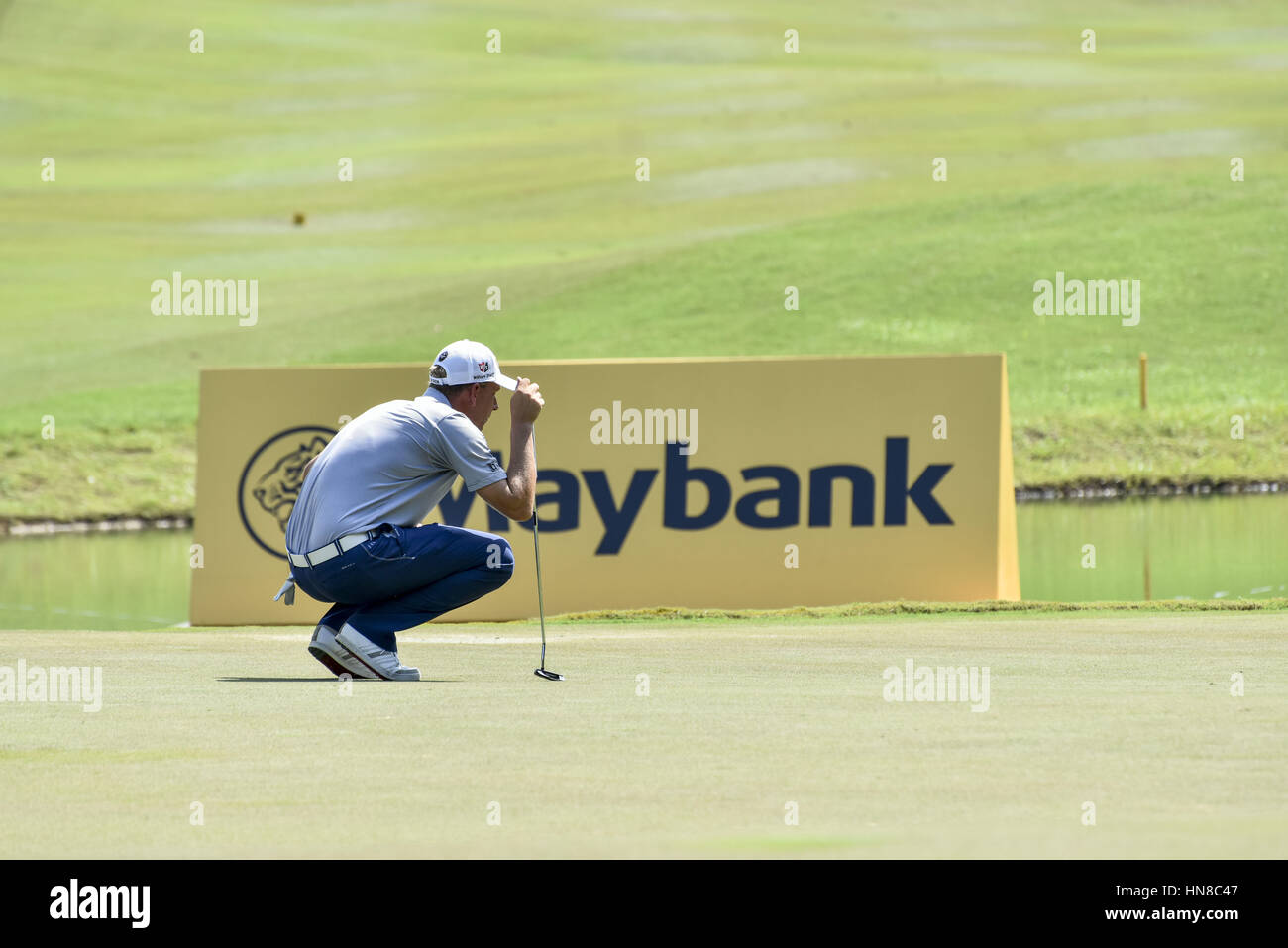 Kuala Lumpur, MALAYSIA. 10. Februar 2017. Marcel SIEM Deutsch spielt einen Schuss bei Tag zwei der Maybank Meisterschaft Malaysia im Saujana Golf Club am 10. Februar 2017 in Kuala Lumpur, Malaysia. Bildnachweis: Chris Jung/ZUMA Draht/Alamy Live-Nachrichten Stockfoto