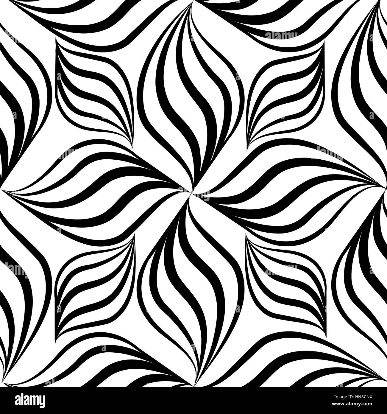 Abstract vector nahtlose Muster. floralen Linie Swirl geometrische Struktur. Stilvolle abstrakte Zier Hintergrund Stock Vektor