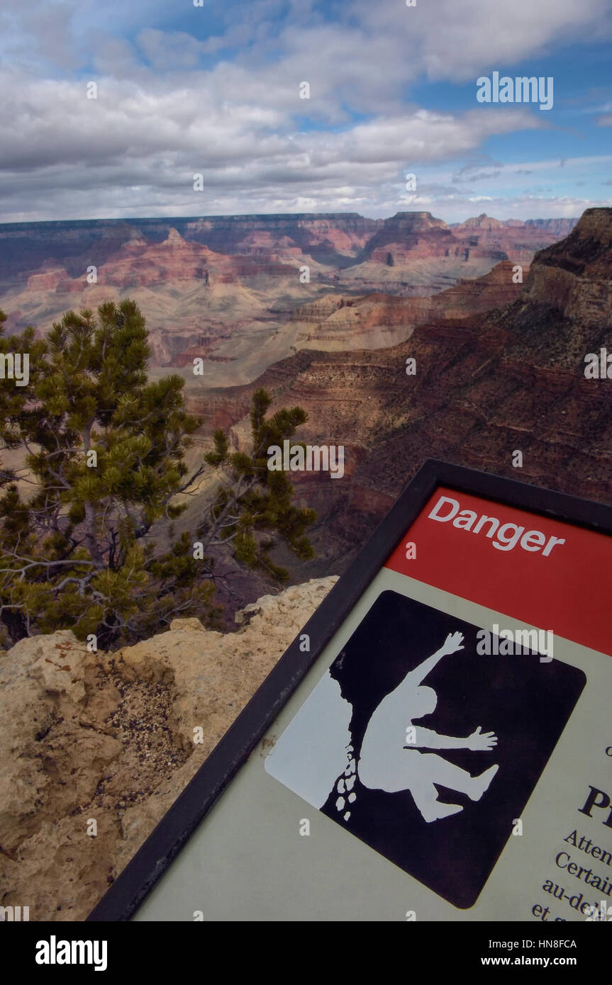Warnung Seufzer am Grand Canyon. Arizona. USA Stockfoto