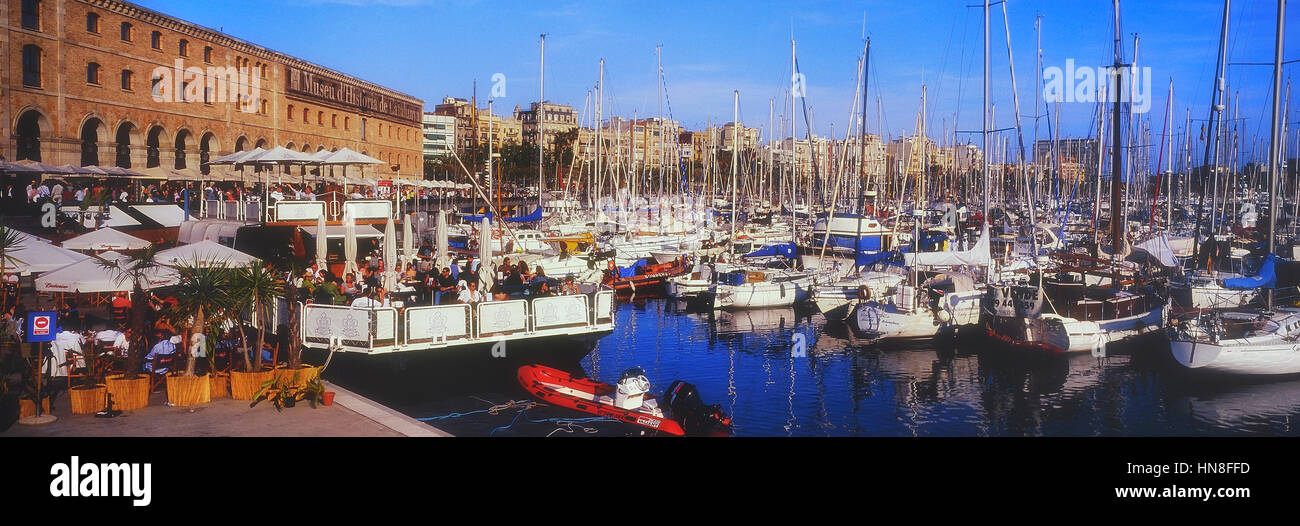 Marina Port Vell. Barcelona. Spanien Stockfoto