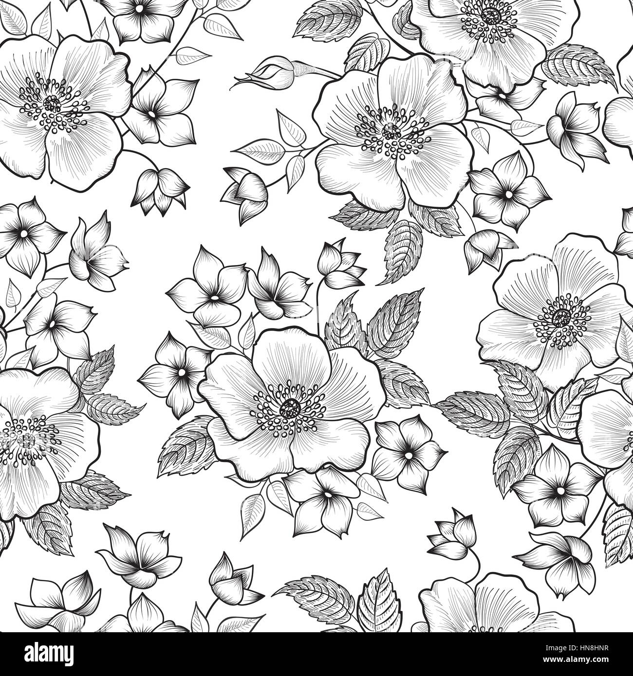 Florale nahtlose Muster. Abstrakte Blume Hintergrund. floralen nahtlose Textur mit Blumen. Stock Vektor