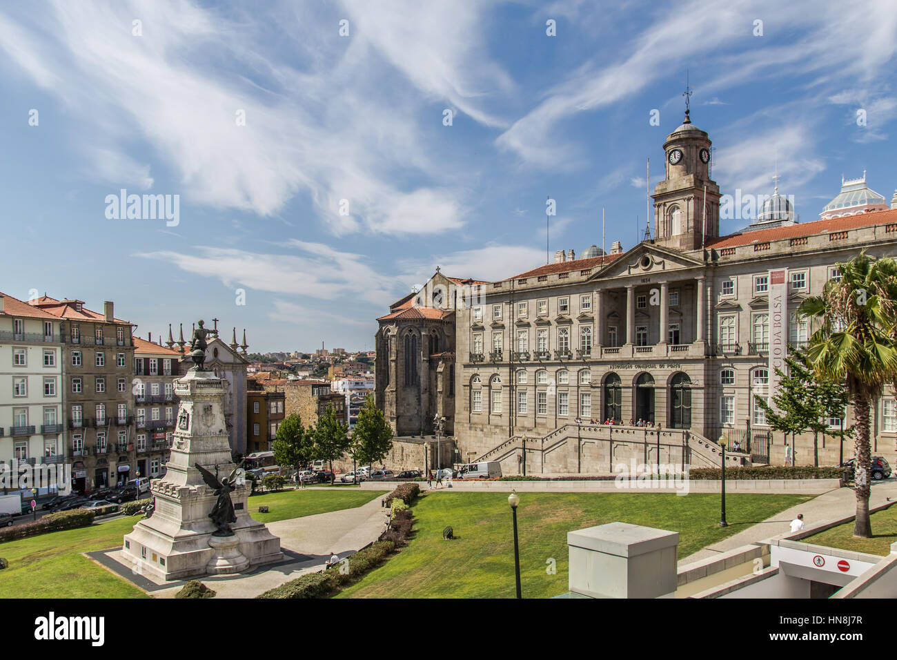 5. September 2012: Panoramablick auf den Stock Exchange Palast. Porto, Portugal Stockfoto