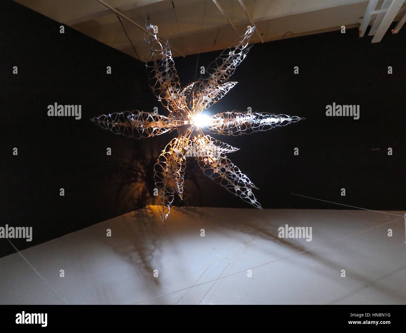 U-Ram Choe Kunstwerke ausgestellt am Tripostal, Lille, Frankreich, im Rahmen des "Seoul, Vite!" im Jahr 2015. Stockfoto