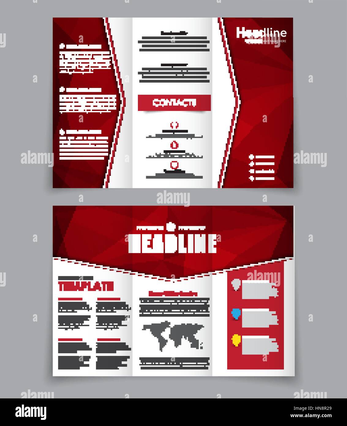 Tri Fold Flyer Brochure Template Design Stockfotos Und Bilder Kaufen Seite 2 Alamy