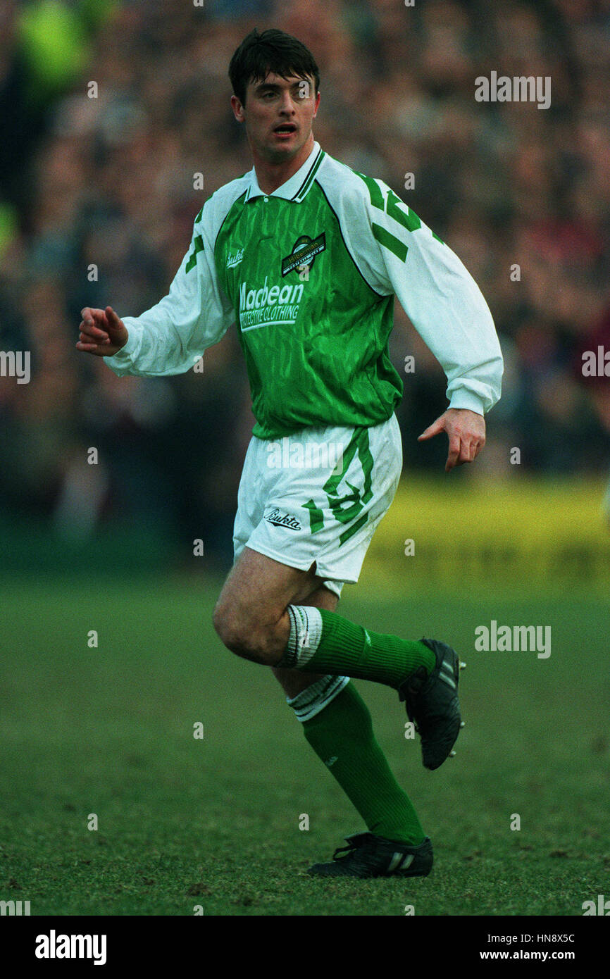 BRIAN HAMILTON HIBERNIAN FC 21. Februar 1994 Stockfoto