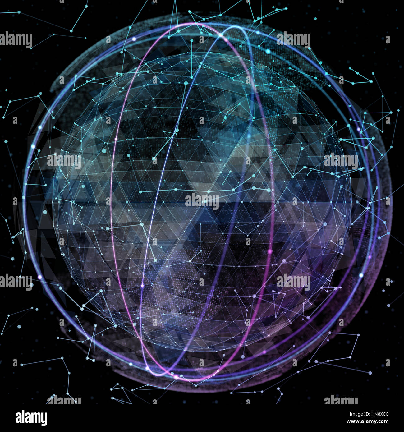 Globalen Netzwerk-Technologien. Stockfoto