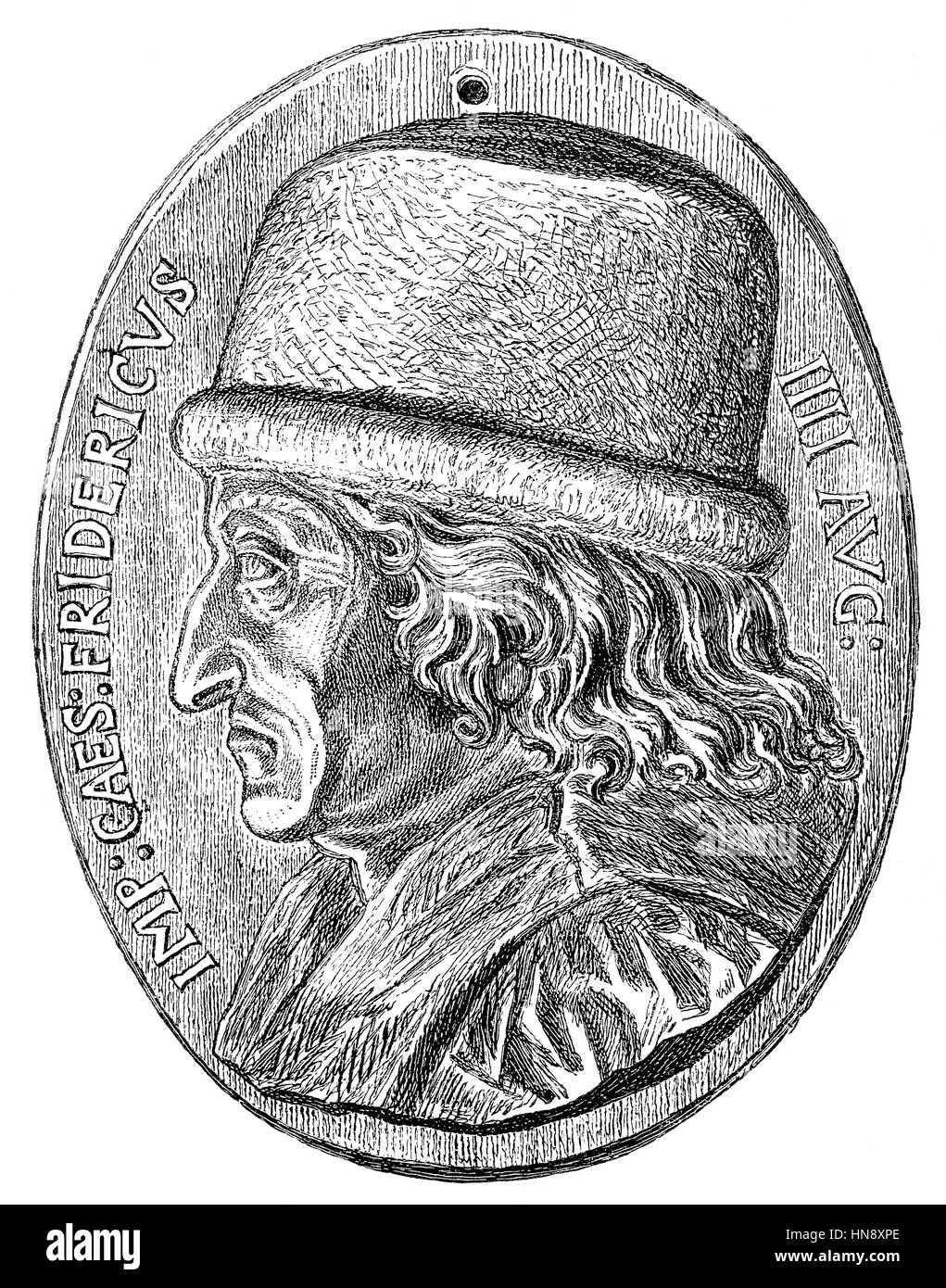 Friedrich III., genannt 1415-1493, die friedlich oder Fett, Kaiser des Heiligen Römischen Reiches Stockfoto