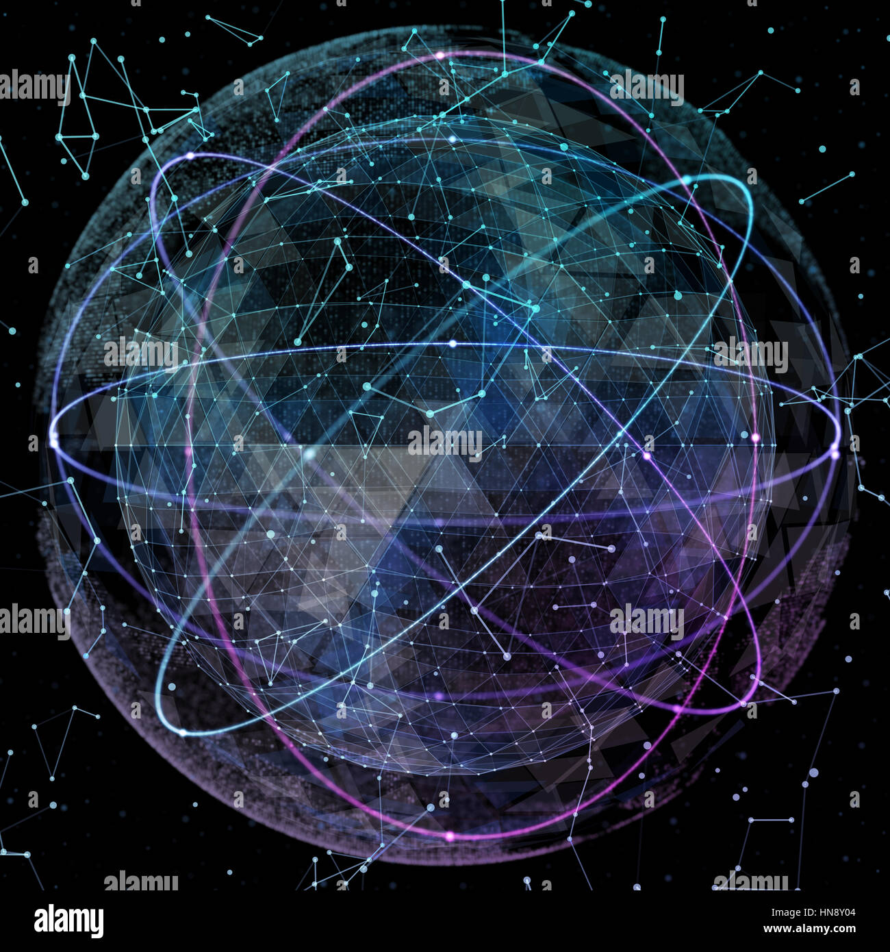 Globalen Netzwerk-Technologien. Stockfoto