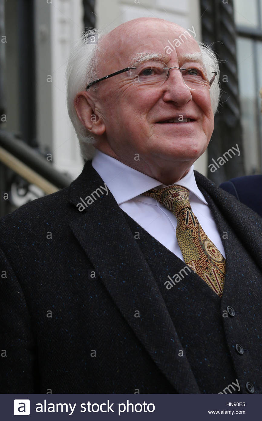 Michael D Higgins im Mansion House in Dublin, Irland Stockfoto