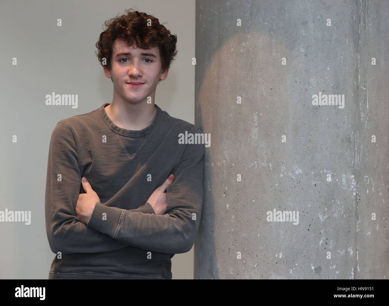 Spiel der Throne Schauspieler Art Parkinson während des Starts von Seachtain Na Gaeilge le Energia (Energia irischen Sprachwoche) bei Facebook HQ in Dublin. Stockfoto
