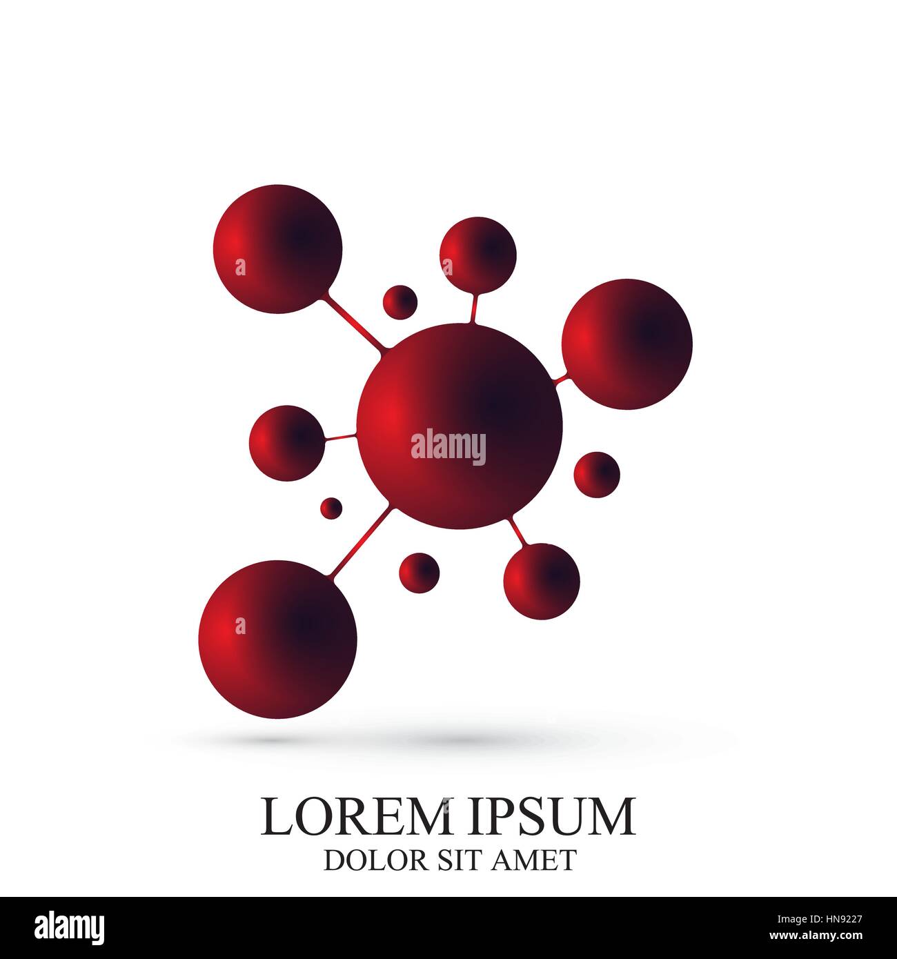 3D Logo Symbol Dna und Molekül. Vektor-Logo Vorlage für Medizin, Wissenschaft, Technik, Chemie, Biotechnologie. Stock Vektor