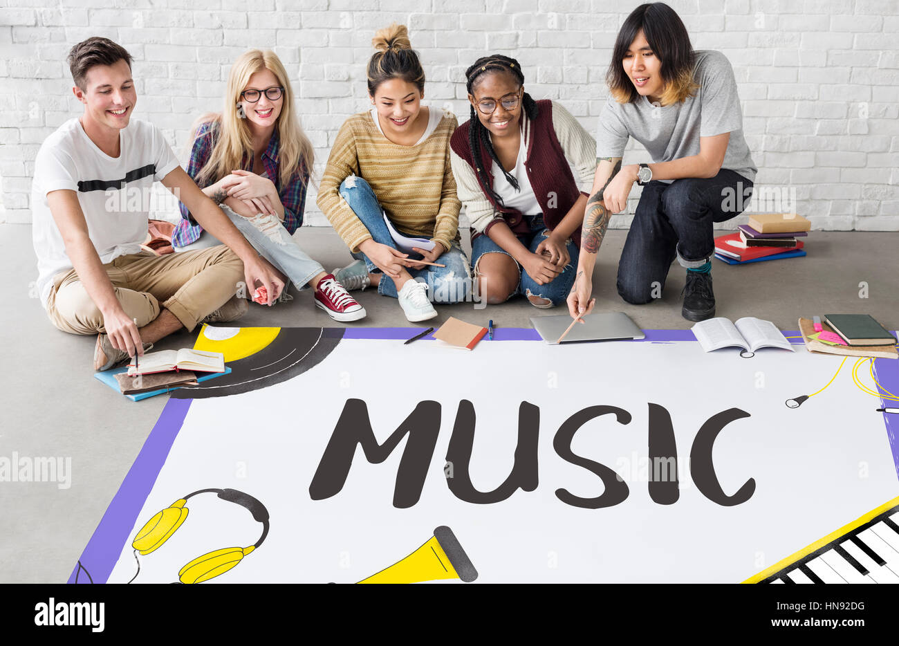 Musik Pop Jazz Hiphop-Melodie Stockfoto