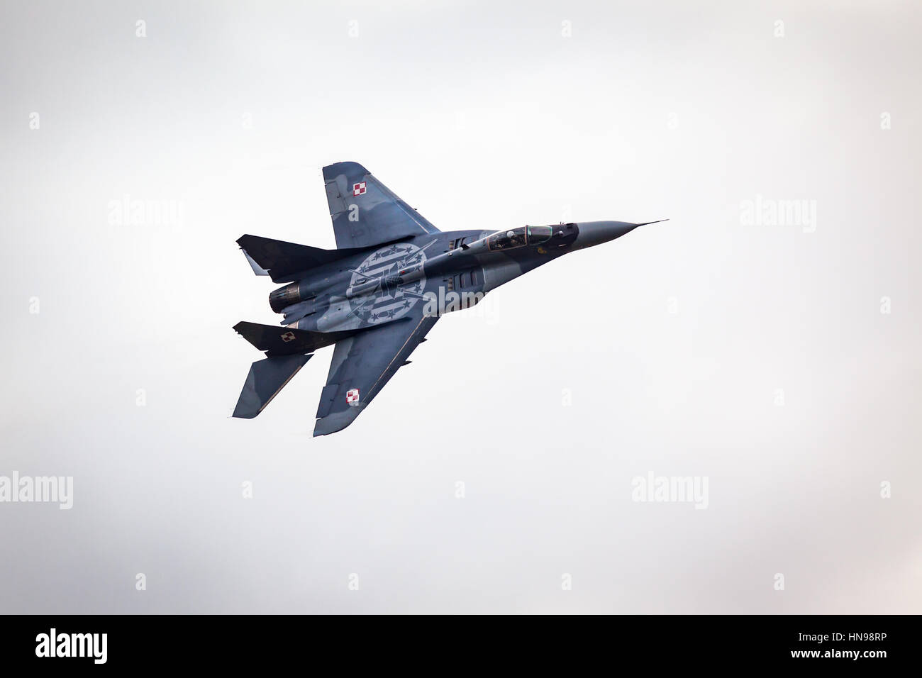 Polnische MiG-29 auf 2015 Royal International Air Tattoo Stockfoto