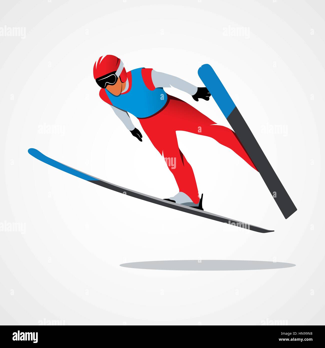 Ski Sport springen Stock Vektor