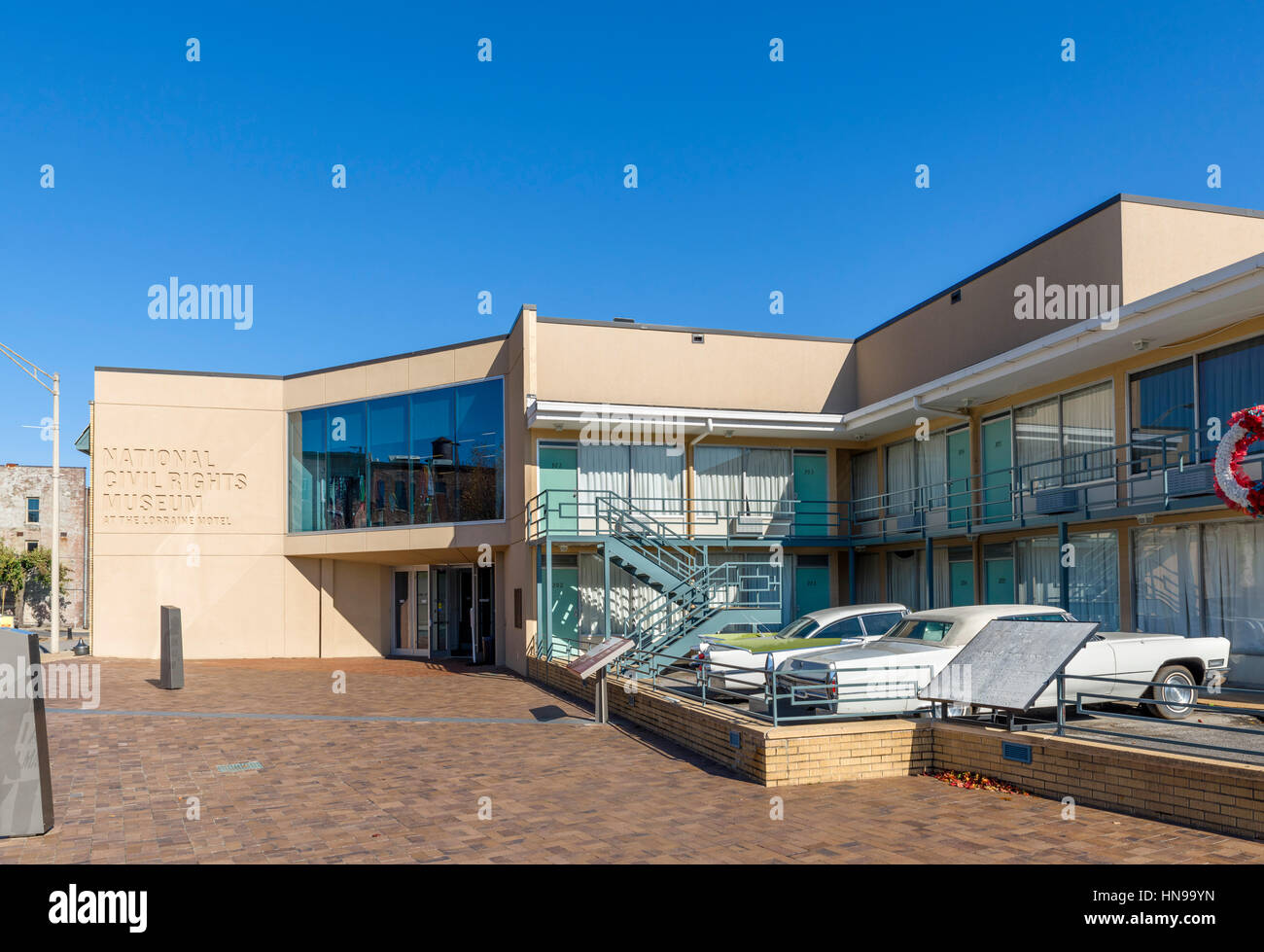 Die bürgerlichen Rechte Nationalmuseum im Lorraine Motel, Memphis, Tennessee, USA Stockfoto