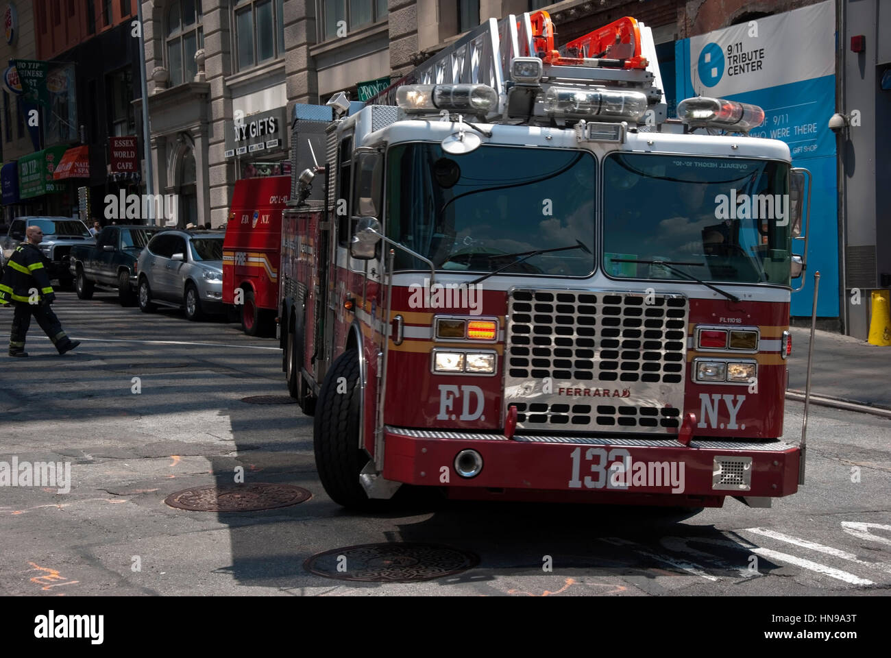 FDNY Aerial Ladder 132 Liberty Street New York City Stockfoto