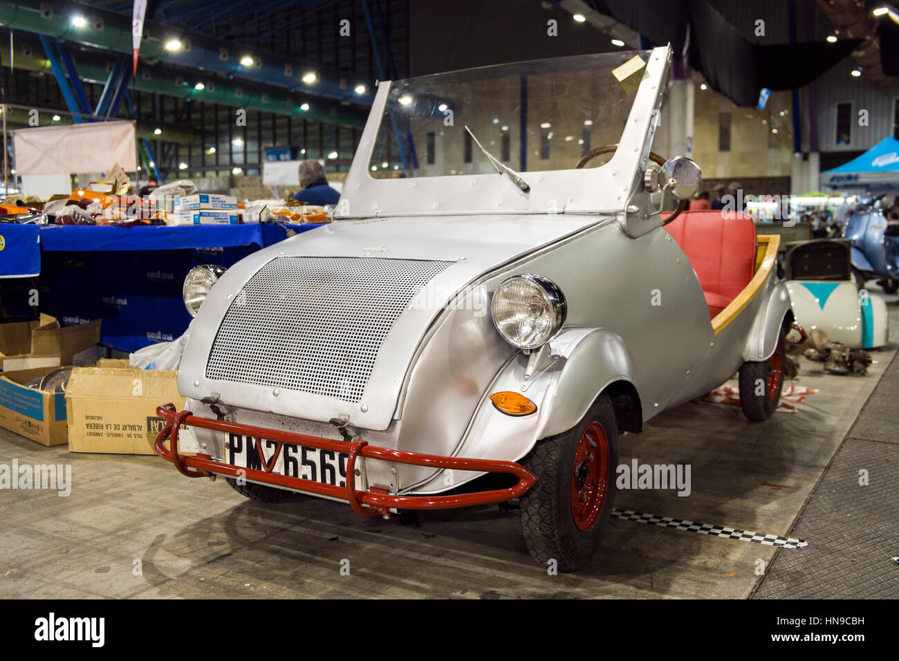 1958 Biscuter. Retro-Málaga-2017 Stockfoto