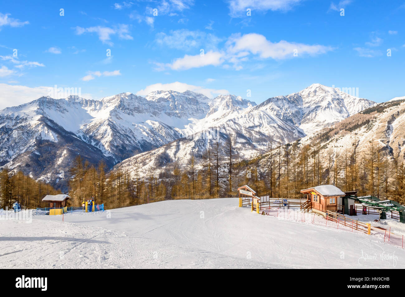 Die Alpen Berge @ Bardonecchia - Italien Stockfoto