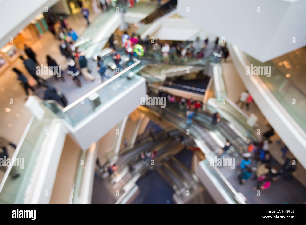 Verschwommene Einkaufszentrum Hintergründe - unscharf gestellt Stockfoto