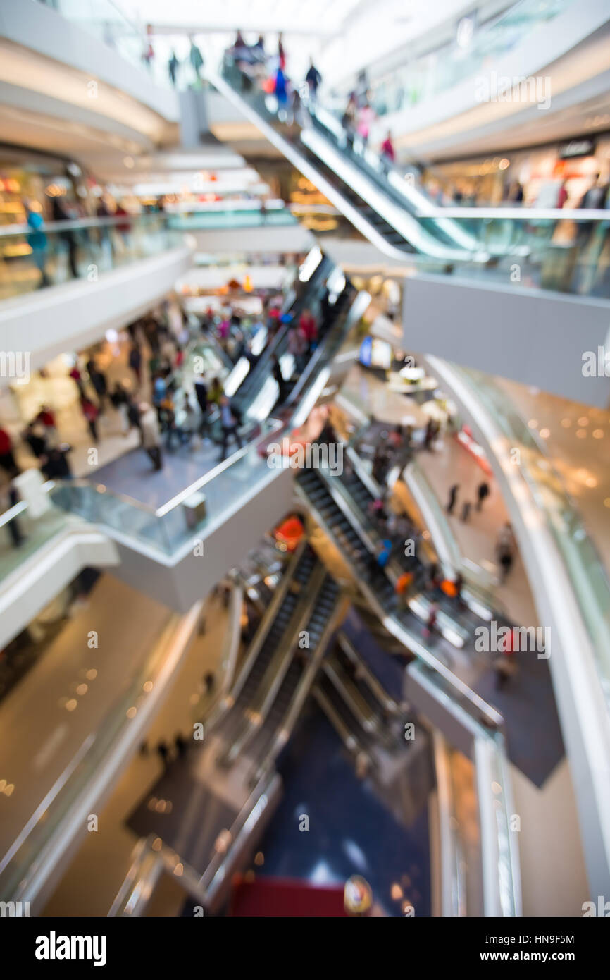 Verschwommene Einkaufszentrum Hintergründe - unscharf gestellt Stockfoto