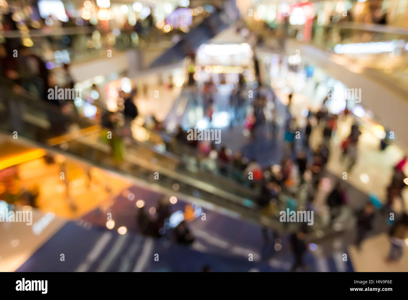 Verschwommene Einkaufszentrum Hintergründe - unscharf gestellt Stockfoto