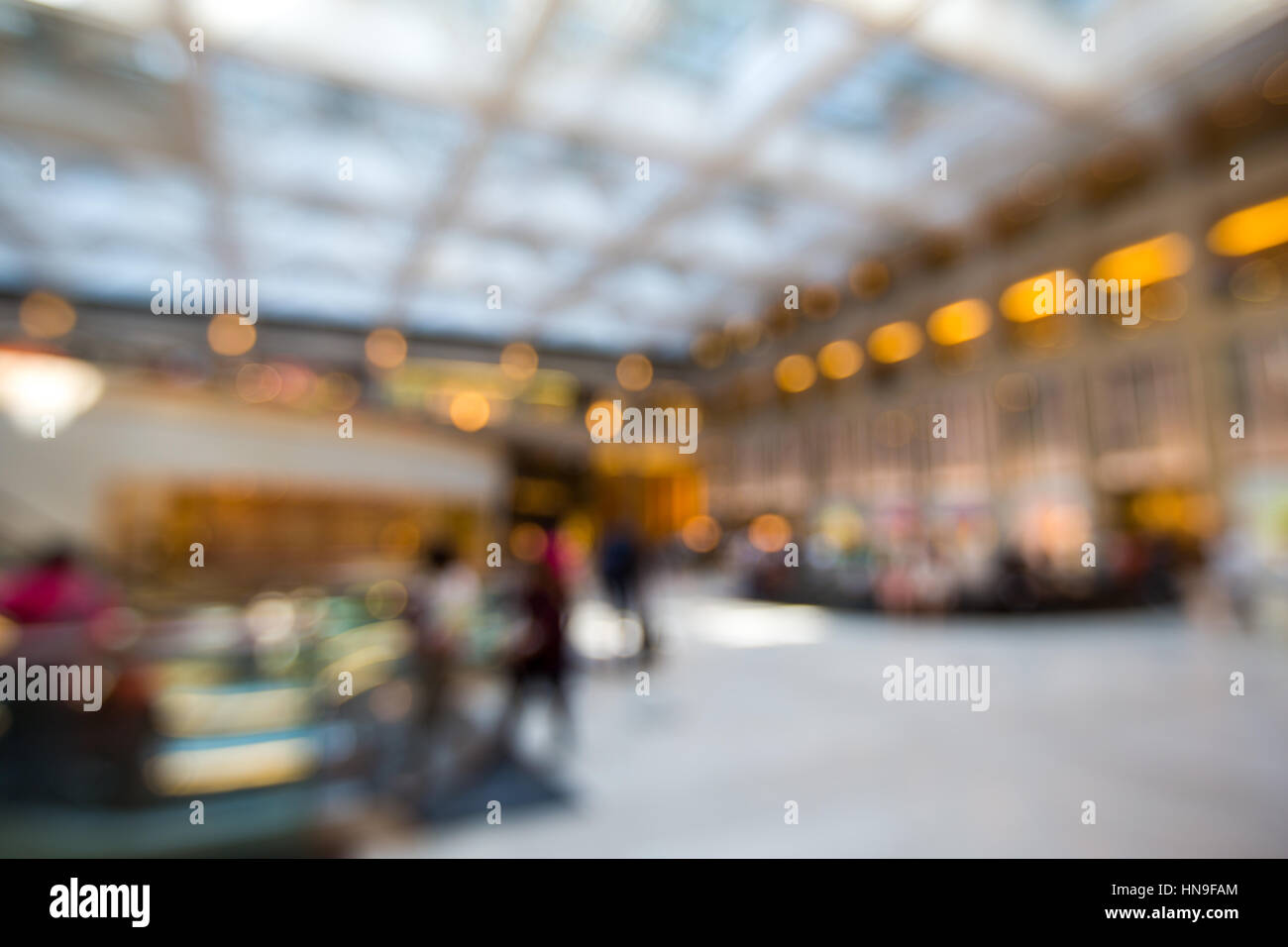 Verschwommene Einkaufszentrum Hintergründe - unscharf gestellt Stockfoto