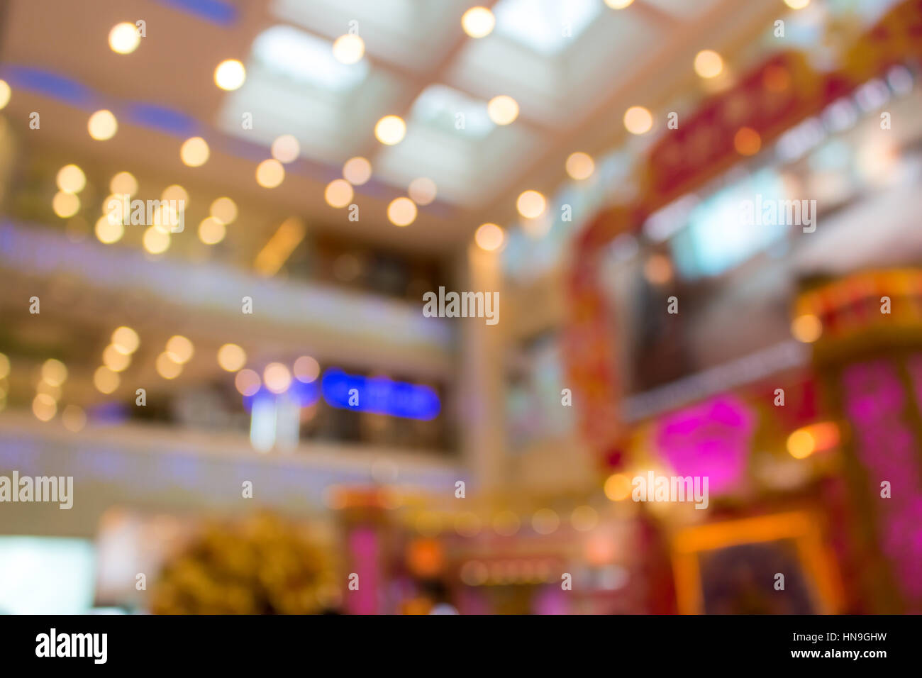 Verschwommene Einkaufszentrum Hintergründe Stockfoto