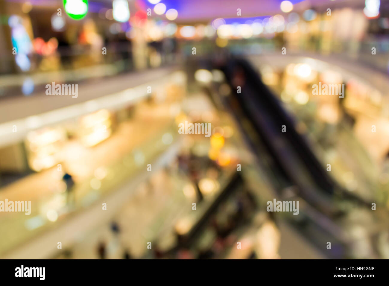 Verschwommene Einkaufszentrum Hintergründe Stockfoto