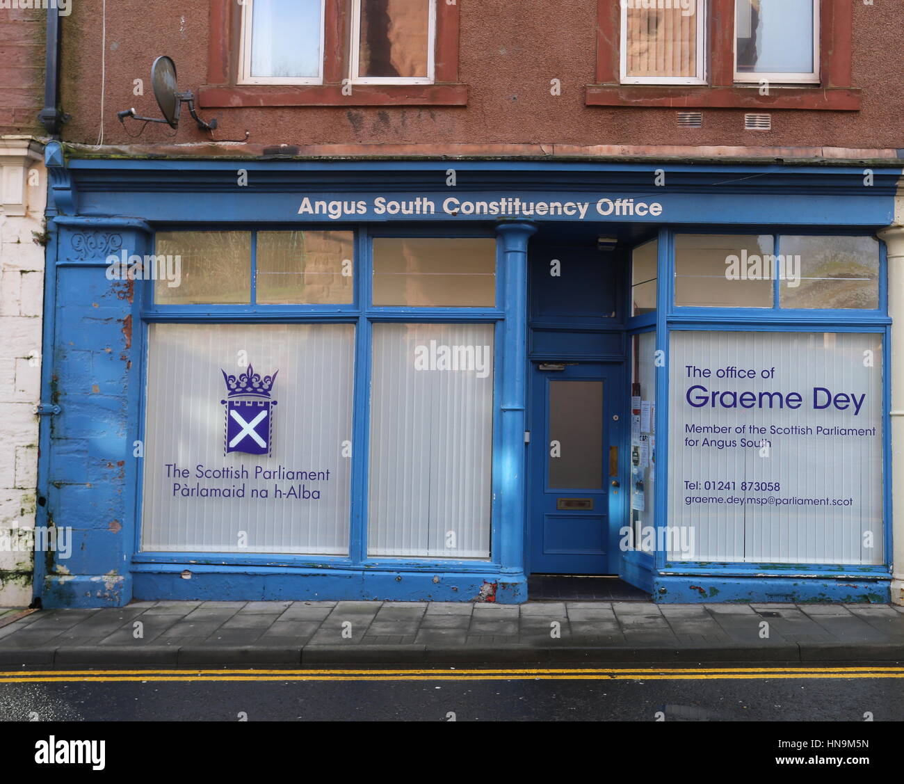 Büro von Graeme dey msp Arbroath angus Schottland Februar 2017 Stockfoto